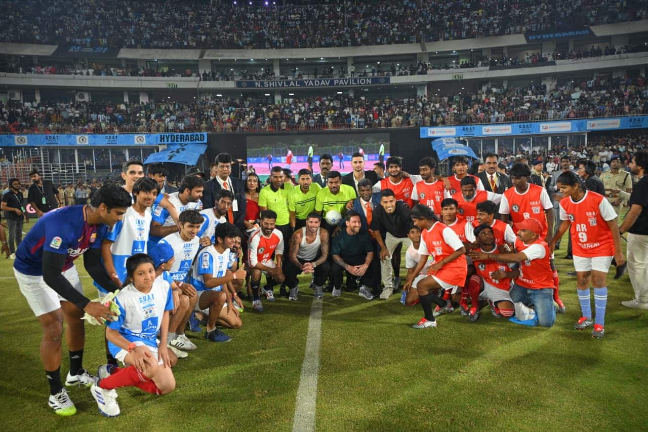 Lionel Messi Team Happy: మెస్సీ మ్యాచ్ గ్రాండ్ సక్సెస్.. డీజీపీ, సిపిలను ప్రశంసించిన మెస్సీ మేనేజర్, సెక్యూరిటీ టీమ్