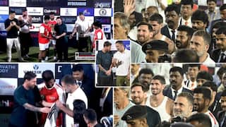 Video : मेस्सीचा जलवा, राहुल गांधीना अर्जेटिनाची जर्सी भेट दिली, विजयी कप देण्यासाठी मेस्सीनं हात पुढे करताच राहुल तत्काळ मागे सरले अन् लहान लेकरांना पुढे या म्हटलं!