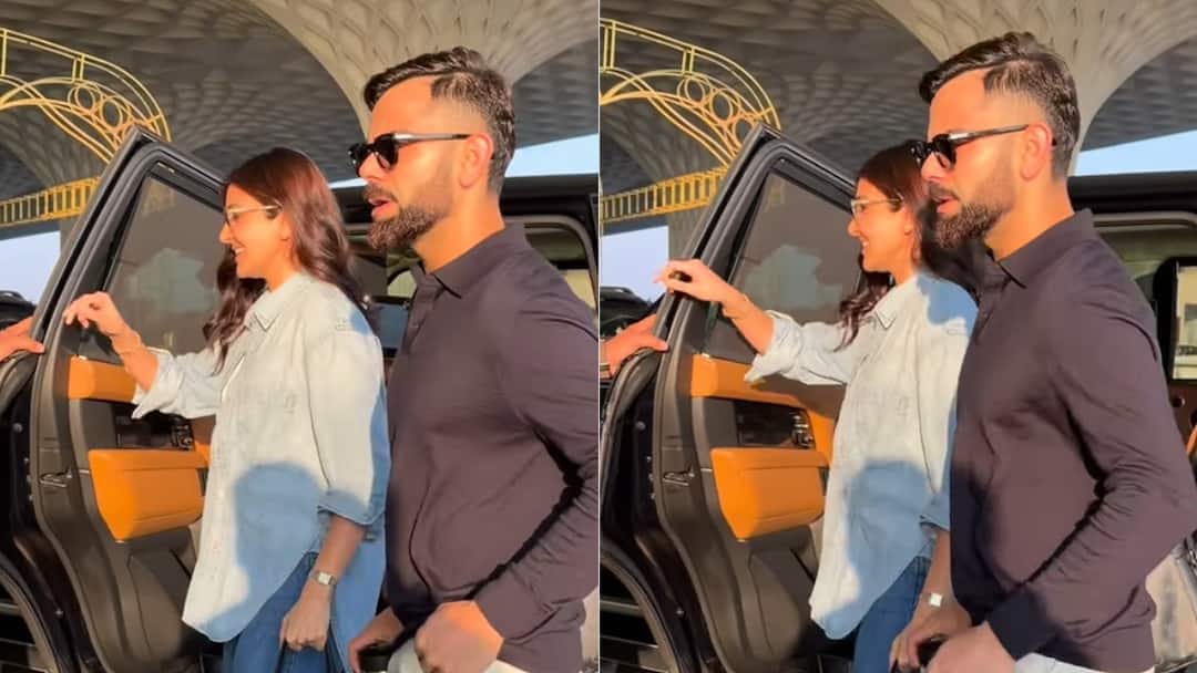 Anushka Sharma Greets Paps With A Smile, Virat Kohli Stops To Sign Autographs At Airport | Watch Anushka Sharma Greets Paps With A Smile, Virat Kohli Stops To Sign Autographs At Airport | Watch Anushka Sharma Greets Paps With A Smile, Virat Kohli Stops To Sign Autographs At Airport | Watch