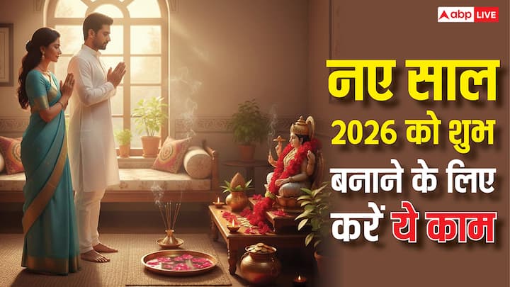 New Year 2026 Upay: साल की अच्छी शुरुआत के लिए जरूरी है कि साल के पहले दिन कुछ शुभ कार्य किए जाएं. अगर आप चाहते हैं पूरे साल आपके जीवन में सकारात्मकता बनी है तो ये उपाय जरूर करें.