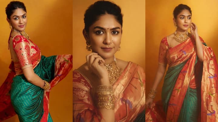 Mrunal Thakur's Marathi Look: मृणाल ठाकुर बॉलीवुड की खूबसूरत हसीनाओं में से एक हैं. अपने लुक्स से वो हर किसी का ध्यान खींच लेती हैं. अब एक्ट्रेस के मराठी लुक की बहुत तारीफें हो रही हैं.