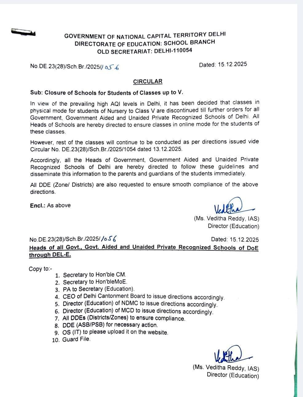 Delhi Govt Shifts Classes Up to Class 5 Online As AQI Worsens