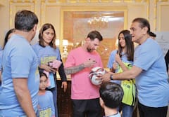 Lionel Messi : लिओनेल मेस्सीची प्रफुल पटेल यांच्या निवासस्थानी सदिच्छा भेट