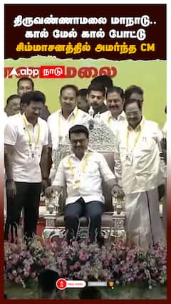 திருவண்ணாமலை மாநாடு, கால் மேல் கால் போட்டு சிம்மாசனத்தில் அமர்ந்த CM