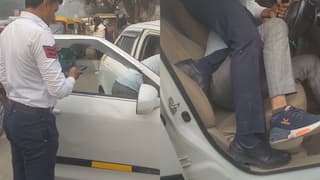 Caught On Camera: Delhi Traffic Cop Beats Cab Driver, Video Goes Viral