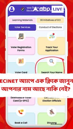 ECINET অ্যাপে ক্লিক করলেই দেখা যাচ্ছে কাদের নাম আছে, কাদের নাম নেই