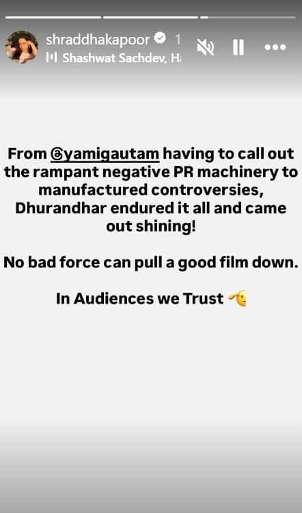 धुरंधर का श्रद्धा कपूर ने किया रिव्यू, सीक्वल को लेकर बोलीं- हमारे इमोशन्स के साथ मत खेलो