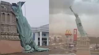 Statue of Liberty: ஒரு காத்துக்கு தாங்குதா? - பிரேசிலில் உடைந்து விழுந்த சுதந்திர தேவி சிலை!