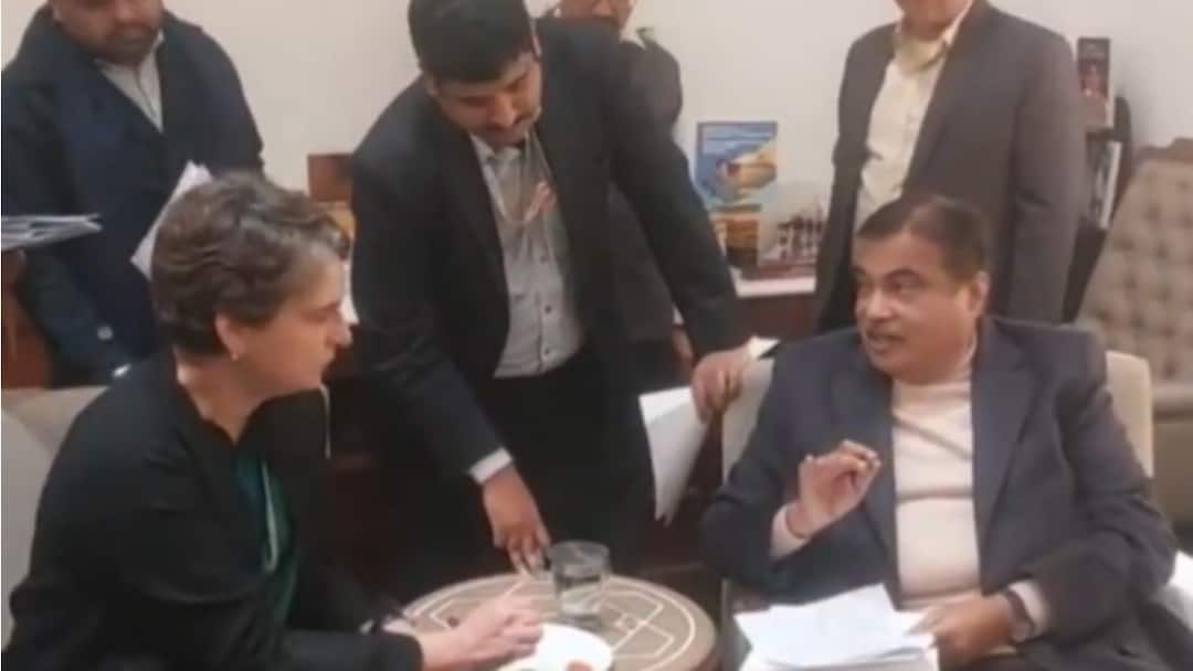 Priyanka Gandhi Meets Nitin Gadkari to Pitch Kerala Road Projects Watch video Work, Wit And Taste Of Home: Priyanka Gandhi Meets Nitin Gadkari To Pitch Kerala Road Projects