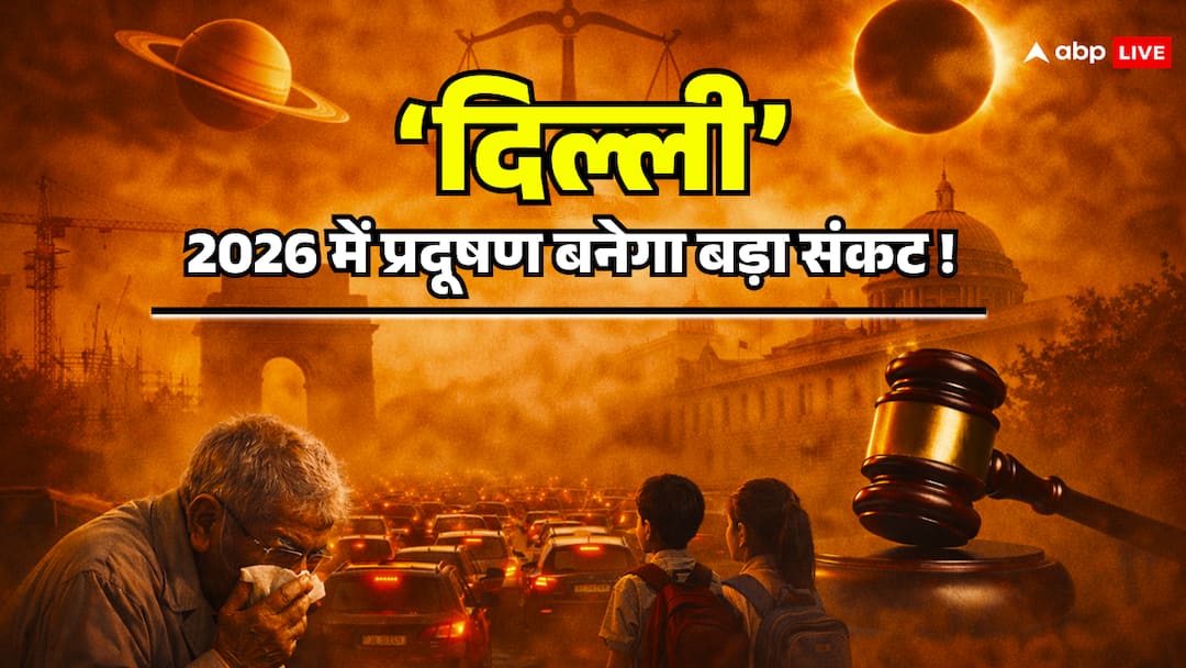 Delhi Pollution Prediction 2026: दिल्ली की हवा पर शनि का पहरा! जुर्माना, पाबंदी और प्रशासनिक लॉकडाउन के संकेत delhi pollution 2026 astrology prediction delhi kundli aqi Explained Delhi Pollution Prediction 2026: दिल्ली की हवा पर शनि का पहरा! जुर्माना, पाबंदी और प्रशासनिक लॉकडाउन के संकेत