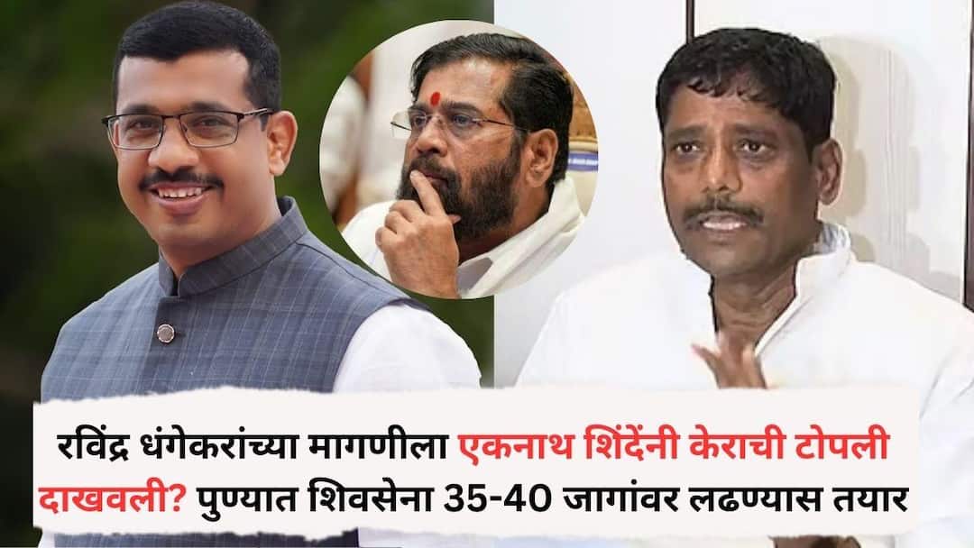 Pune Shivsena Bjp allience for mahanagar palika election Did Eknath Shinde ignore Ravindra Dhangekar demand in pune Shivsena ready to contest on 35-40 seats in Pune important meeting at night Pune Shivsena: रविंद्र धंगेकरांच्या मागणीला एकनाथ शिंदेंनी केराची टोपली दाखवली? पुण्यात शिवसेना 35-40 जागांवर लढण्यास तयार, रात्री महत्त्वाची बैठक