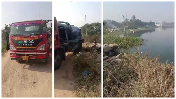 Septic Tank Dump in Gandipet Lake : తాగునీటి చెరువులో సెప్టిక్ ట్యాంక్ డంపింగ్- రెడ్‌హ్యాండెడ్‌గా పట్టుకున్న పబ్లిక్! క్రిమినల్ కేసులు నమోదు!