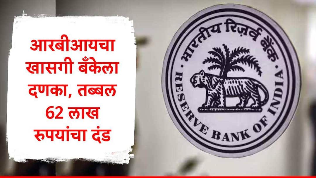 Reserve Bank of India imposes 62 lakh rupees penalty on Kotak Mahindra bank Marathi News  RBI : रिझर्व्ह बँक ऑफ इंडियाचा धडाका सुरुच, नामांकित खासगी बँकेला दणका, तब्बल 62 लाखांचा दंड, कारण समोर
