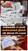சென்னையில் 14 லட்சம்வாக்காளர்கள் நீக்கம்!பகீர் கிளப்பும் SIR பட்டியல் : TN SIR Voter List SIR