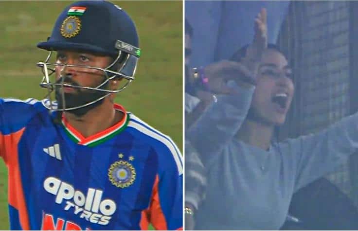 Hardik Pandya, Mahika Sharma, Ind vs SA T20: हार्दिक पांड्याच्या तुफान खेळीनंतर गर्लफ्रेंड माहिकाचं सेलिब्रेशन; भर स्टेडियममध्ये केलं असं काही की..., VIDEO