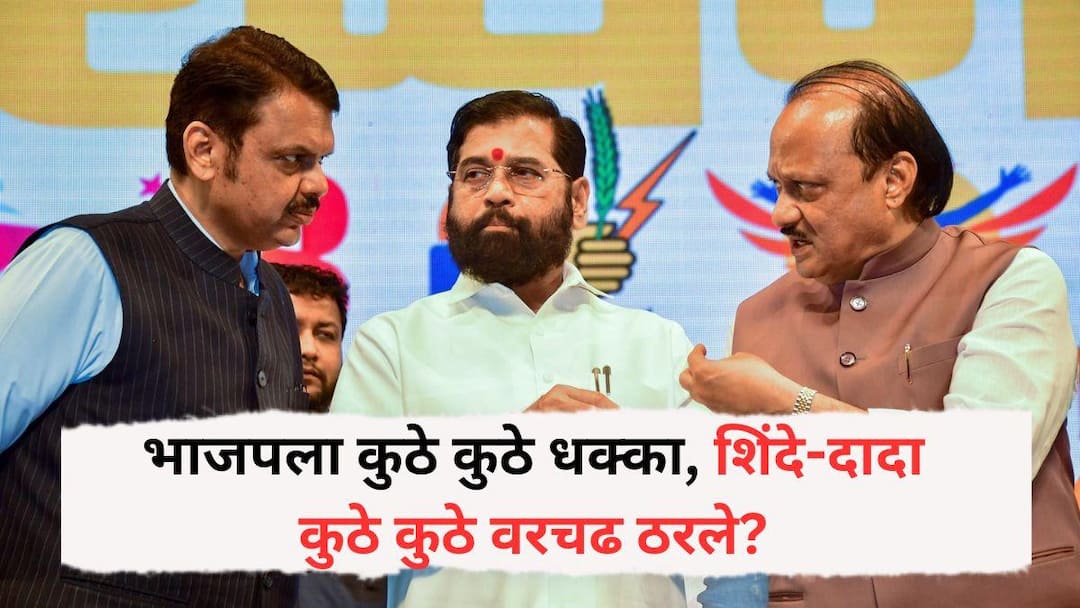 Nagarparishad Elections Results Where did BJP setback where did Shiv Sena Shinde party and ajit Pawar NCP emerge victorious Find out in detail Nagarparishad Elections Results: भाजपला कुठे कुठे धक्का, शिंदे-दादा कुठे कुठे वरचढ ठरले? जाणून घ्या सविस्तर