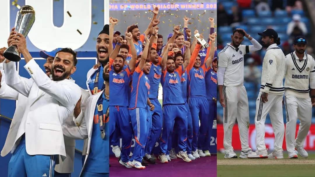 year ender 2025 indian cricket team performance test odi t20i Team India 2025 Report Card: 2 મોટી ટ્રોફી જીત્યા પણ... 2025 નું વર્ષ ટીમ ઈન્ડિયા માટે કેવું રહ્યું? વાંચો રિપોર્ટ