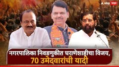 नगरपालिका निवडणुकीत घराणेशाहीचा विजय, 70 उमेदवारांची यादी, सर्वाधिक 42 टक्के भाजपचे उमेदवार!