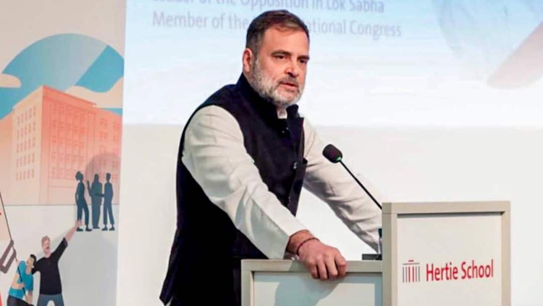 Rahul Gandhi In Berlin BJP Proposing Elimination Of Constitution, Capturing Institutions weaponised ED CBI 'BJP Proposing Elimination Of Constitution, Has Weaponised ED, CBI': Rahul Gandhi In Berlin