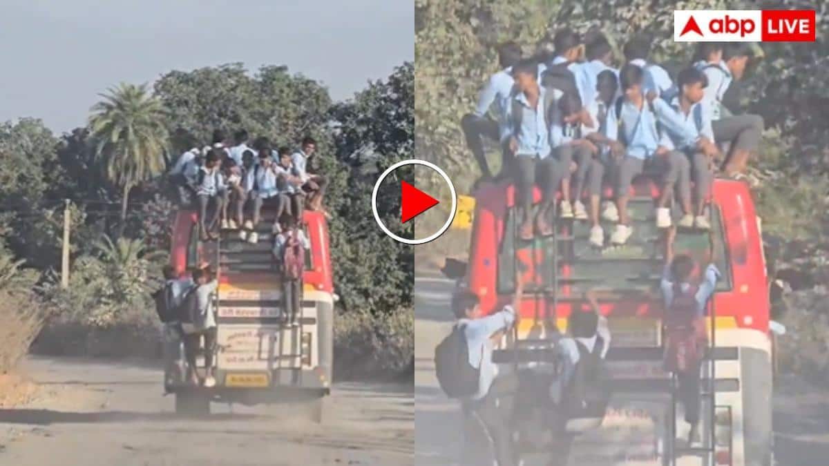 आप बस बच्चे गिनिए, बस ड्राइवर ने छत पर बैठाए मासूम फिर लापरवाही से दौड़ाई गाड़ी- वीडियो वायरल