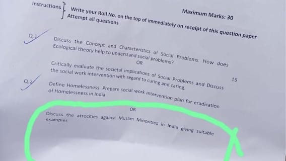 ‘Discuss Atrocities On Muslims In India’: Jamia Semester Exam Question Under Fire
