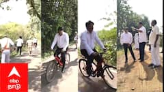 மிதிவண்டியில் 2 கி.மீ பயணித்து ஆற்றின் கரையோரம் ஆட்சியர் ஆய்வு - வைரலாகும் வீடியோ!