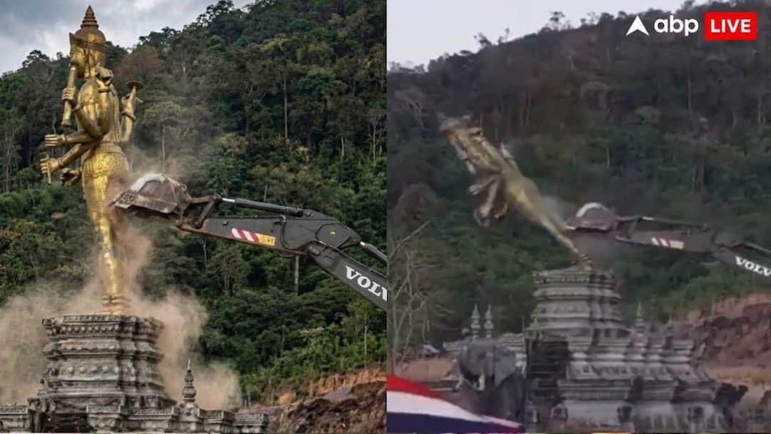 thailand on cambodia border lord vishnu statue demolished security driven action not religious 'ये बुलडोजर एक्शन धार्मिक नहीं', कंबोडिया में भगवान विष्णु की प्रतिमा गिराने पर भारत ने जताई थी चिंता, अब थाईलैंड ने दी सफाई
