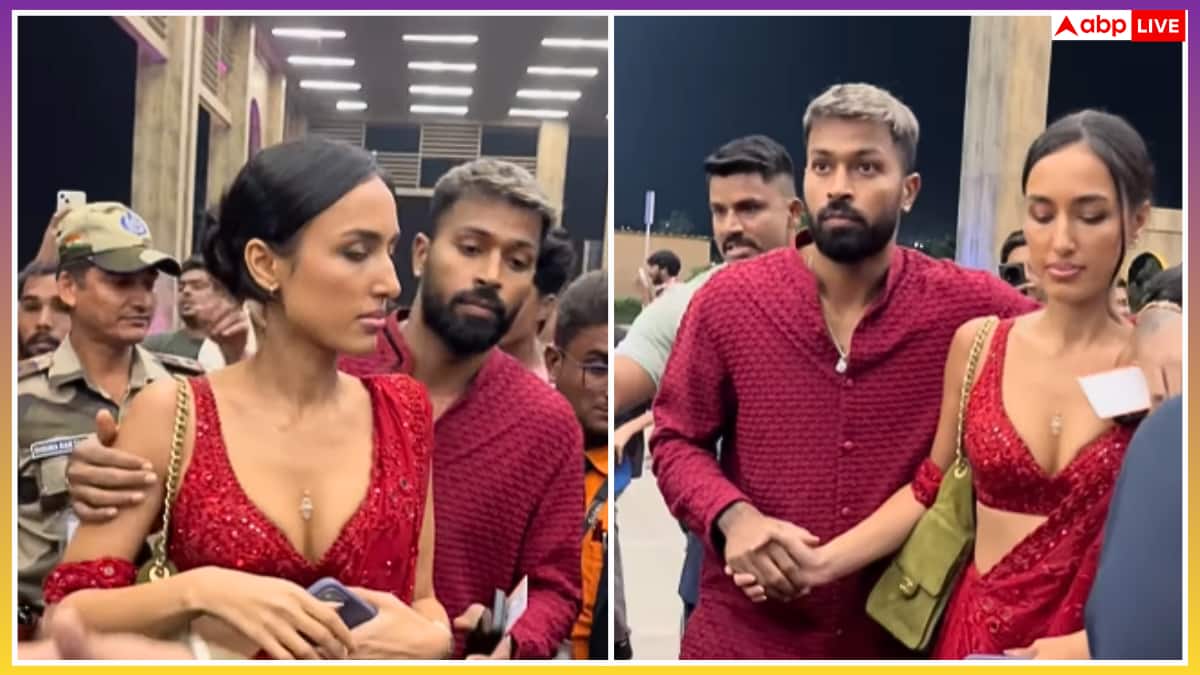 गर्लफ्रेंड संग शादी में पहुंचे हार्दिक पांड्या, भीड़ में माहिका को यूं किया प्रोटेक्ट