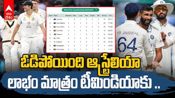 World Test Championship Points Table | Aus vs Eng | టెస్ట్ ఛాంపియన్‌షిప్ పాయింట్స్ టేబుల్