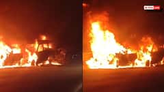 नोएडा: यमुना एक्सप्रेसवे पर 3 कारों की टक्कर के बाद लगी आग, ऐसे बचाई गईं 11 जिंदगियां