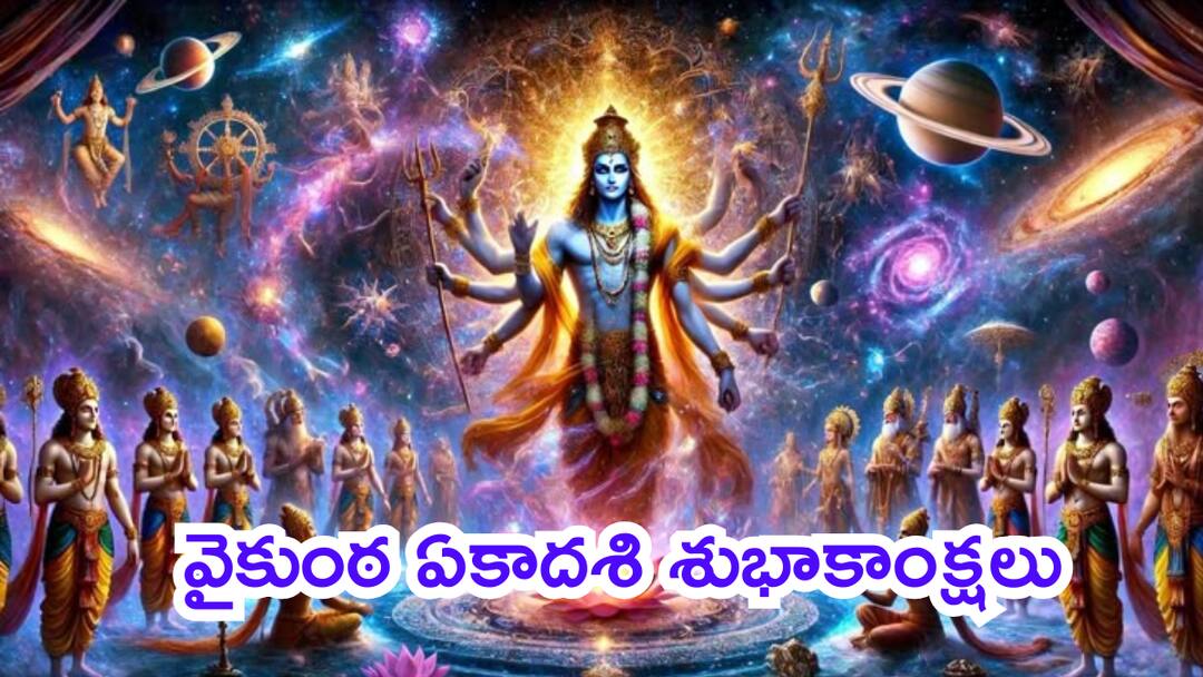 vaikunta ekadasi 2025 wishes Mukkoti Ekadashi subhakankshalu in telugu lord balaji quotes Vaikunta Ekadasi Wishes Telugu: మోక్ష ద్వారం తెరుచుకునే వేళ! వైకుంఠ ఏకాదశి శుభాకాంక్షలు శ్రీ మహావిష్ణువు శ్లోకాలతో తెలియజేయండి!