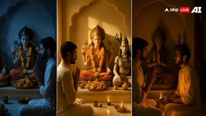 वास्तु के जानकार अनीष व्यास के मुताबिक, घर में पूजा करने का समय बनाएं. पूरे दिन 5 शुभ मुहूर्त होते हैं, जब आप भगवान की पूजा कर सकते हैं. पहली पूजा ब्रह्म मुहूर्त में करनी चाहिए. इतनी सुबह उठ नहीं सकते हैं तो सुबह 9 या 10 बजे तक पूजा कर लें. इसके बाद शाम की पूजा रात में सोने से पहले करें. कहने का मतलब पूजा करने का समय निर्धारित करें.