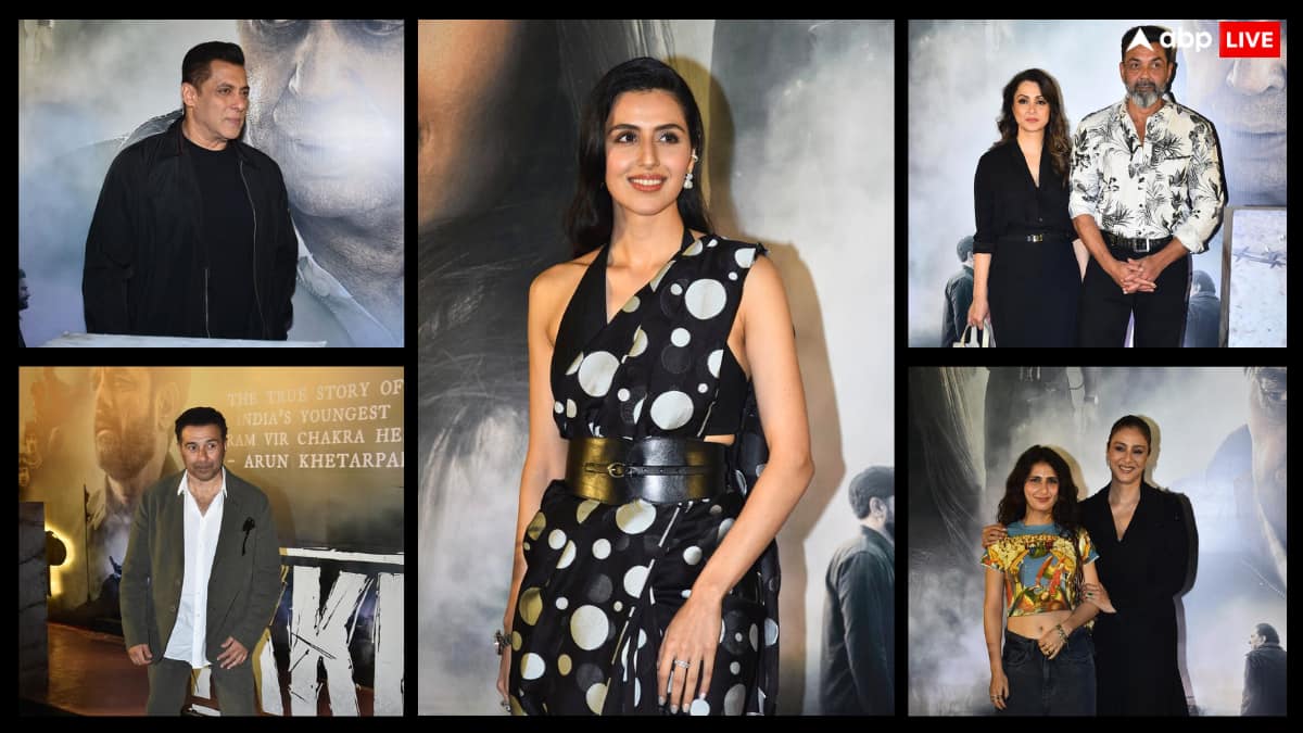 Ikkis Screening: धर्मेंद्र की आखिरी फिल्म देखने पहुंचे सितारे, बॉबी देओल समेत कई स्टार्स ने ही-मैन की फोटो संग दिए पोज