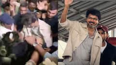 ఫ్యాన్స్ అత్యుత్సాహంతో కింద పడిన విజయ్ - స్టార్ హీరోను ఇబ్బంది పెట్టేశారుగా...