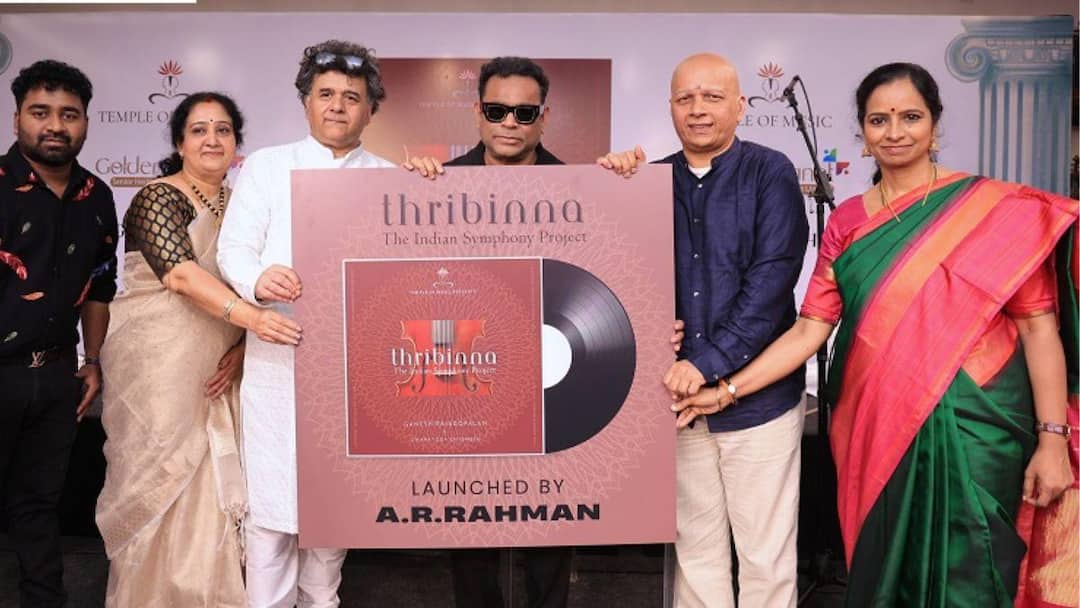 AR Rahman launches 'Thribinna', an Indian Symphony project conceptualised by Grammy awardee violin maestro Ganesh Rajagopalan சிம்பனி இசையை வெளியிட்ட இசைப்புயல் ஏ ஆர் ரஹ்மான்