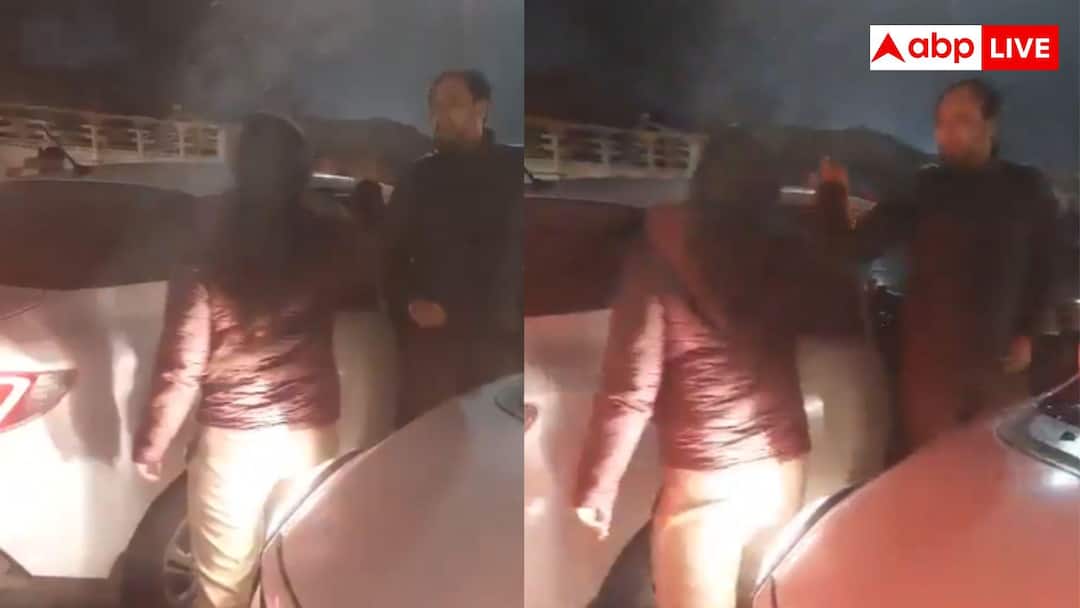 woman sub inspector abuses man stuck in traffic jam as viral video sparks outrage over UP police behavior वर्दी में हूं, तेरे मुंह में... मेरठ में जाम में फंसे शख्स को महिला दरोगा ने कहे अपशब्द; वीडियो वायरल