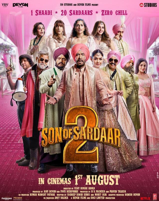 1 अगस्त को रिलीज हुई ‘सन ऑफ सरदार 2’ भी बॉक्स ऑफिस पर स्ट्रगल करती नजर आई. बिग स्टार कास्ट और बड़े स्केल के बावजूद फिल्म सिर्फ 44.9 करोड़ रुपये ही कमा पाई जबकि इसका बजट करीब 130 करोड़ रुपये बताया गया.