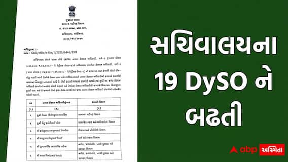 ગાંધીનગર: સચિવાલયના 19 DySO ને બઢતી, હંગામી ધોરણે સેક્શન ઓફિસર તરીકે નિમણૂક