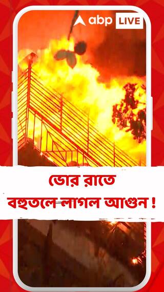 ভোর রাতে বাগুইআটির ভিআইপি রোডের সংলগ্ন একটি বহুতলে আগুন