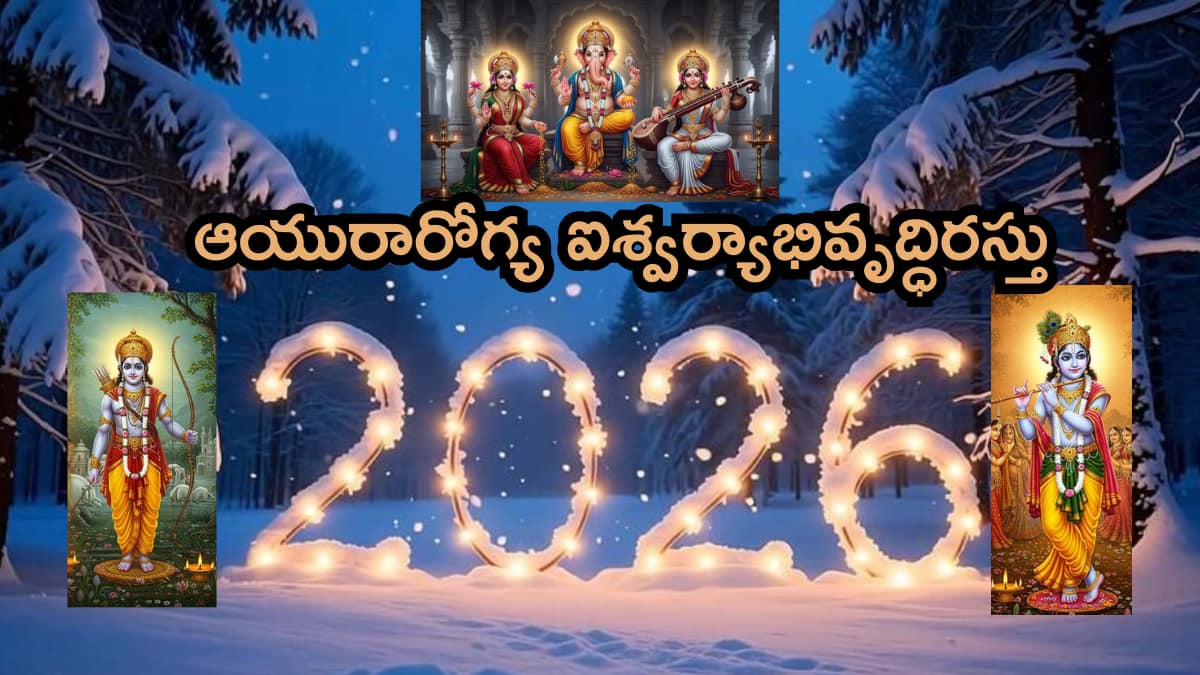 New Year 2026 Wishes In slokas: మీ బంధుమిత్రులకు ఈ శ్లోకాలతో నూతన సంవత్సర శుభాకాంక్షలు చెప్పేయండి! విద్య, ఉద్యోగం, ఆరోగ్యం, ఐశ్వర్యాన్నిచ్చే శ్లోకాలు!