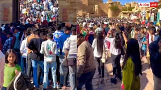 Rajasthan: सुकून की तलाश में जैसलमेर आए पर्यटक तो मिला सैलानियों का सैलाब, किले से झील तक हर जगह भारी भीड़