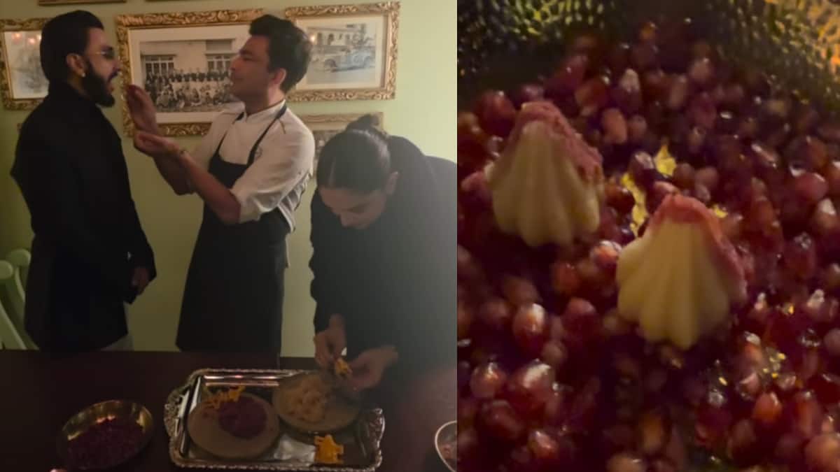Ranveer And Deepika Make Modak With Vikas Khanna In  New York To Celebrate Dhurandhar's Success