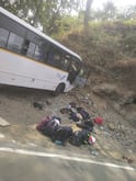 Raigad Tamhini Ghat Accident: ताम्हिणी घाटात बस अन् कारचा अपघात; 20 जण जखमी, PHOTO