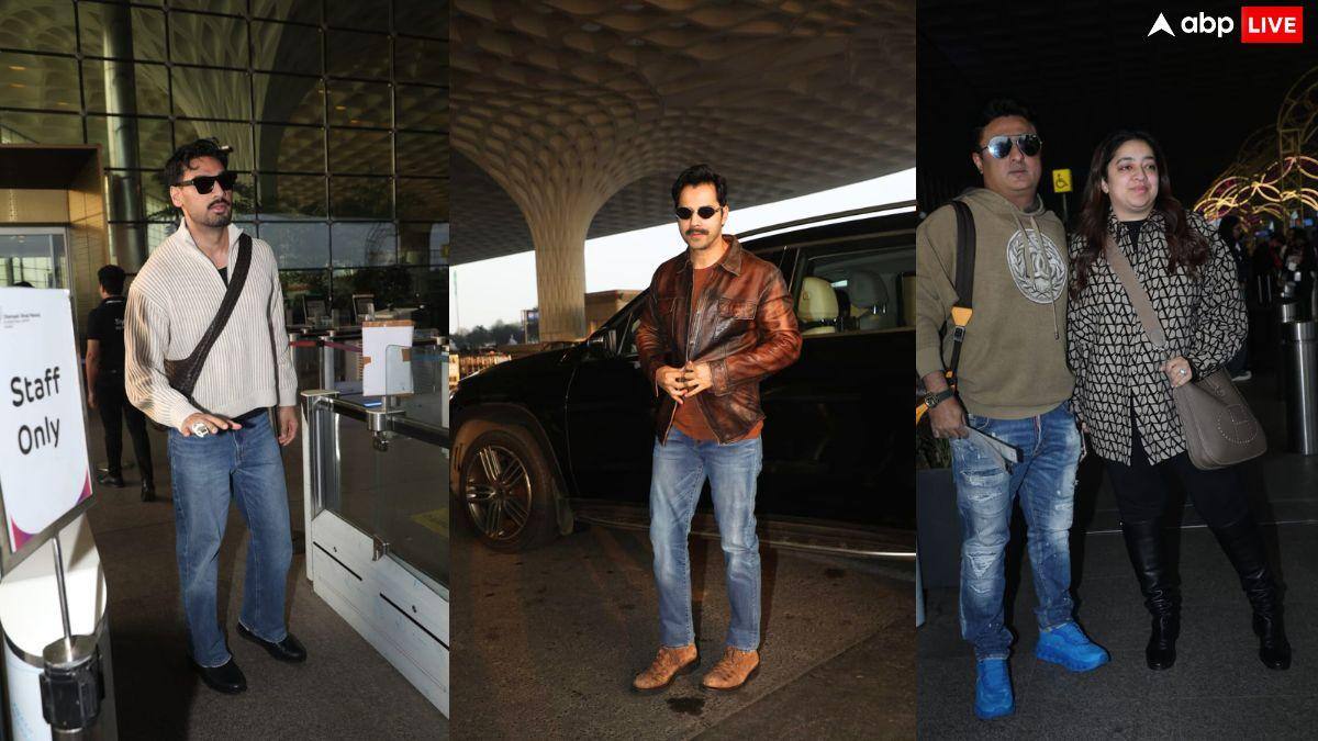 Border 2 की टीम के साथ एयरपोर्ट पर स्पॉट हुए वरुण धवन- अहान शेट्टी, दिखाया स्वैग