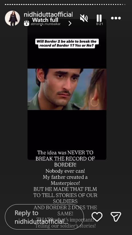 क्या 'बॉर्डर 2' 'बॉर्डर' का रिकॉर्ड तोड़ पाएगी? निर्माता निधि दत्ता ने कहा - 'कोई भी उस रिकॉर्ड को नहीं तोड़ सकता।'