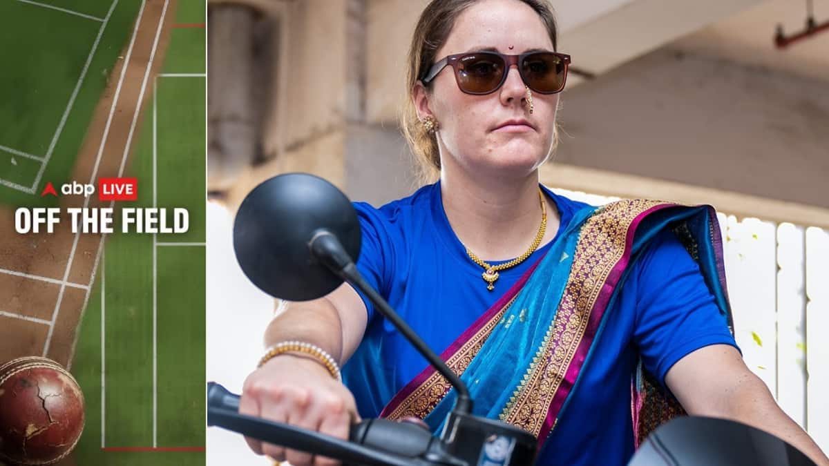 ABP Live Off The Field: MI’s England Star Turns Heads Riding Bike In A Saree