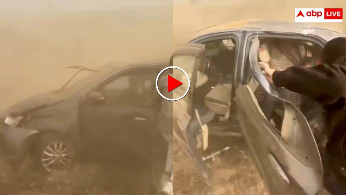दिल्ली मुंबई एक्सप्रेस-वे पर भयानक हादसा, राहगीरों ने दौड़कर बचाई परिवार की जान- डरा रहा वीडियो