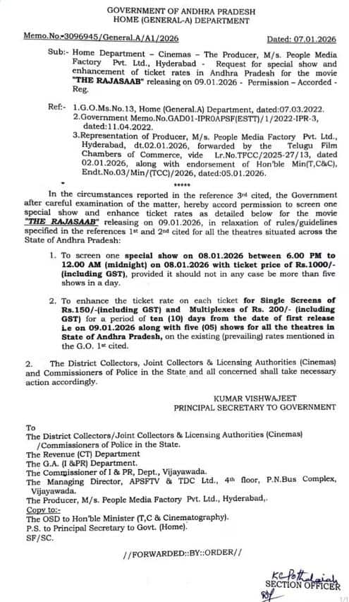 1000 रुपये में मिलेगा प्रभास की 'द राजा साब' के पेड प्रीमियर का टिकट, रेगुलर शोज का टिकट भी हुआ महंगा