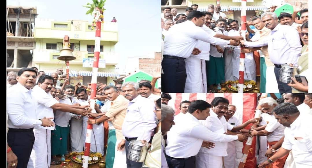 Madurai ; அலங்காநல்லூர், பாலமேடுஜல்லிக்கட்டு போட்டிக்காக முகூர்த்தக்கால் நடப்பட்டு பணிகள் தொடங்கியது !