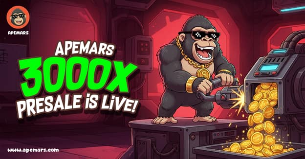 7 Best 1000x Meme Coins Ready To Explode In 2026: Grab APEMARS Presale Stage 1 Before It Takes Off